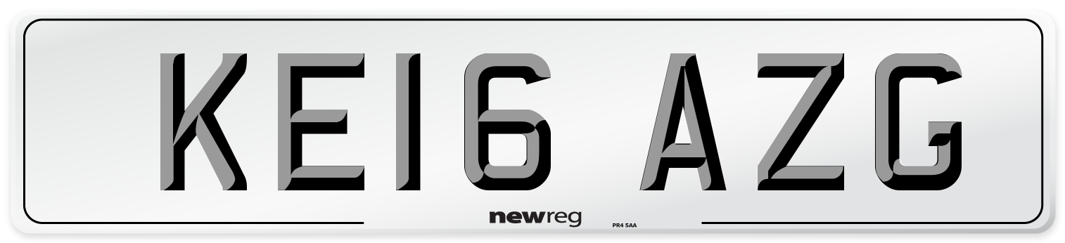 KE16 AZG Number Plate from New Reg